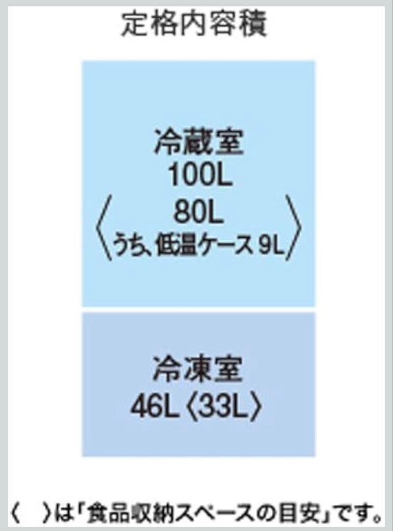 三菱 冷蔵庫 ボトム冷凍室 右開き 146L MR-P15A S