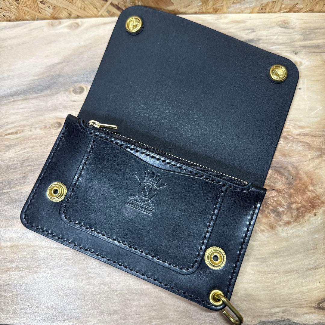 150 ミドル トラッカーウォレット 姫路レザー オイルレザー 真鍮