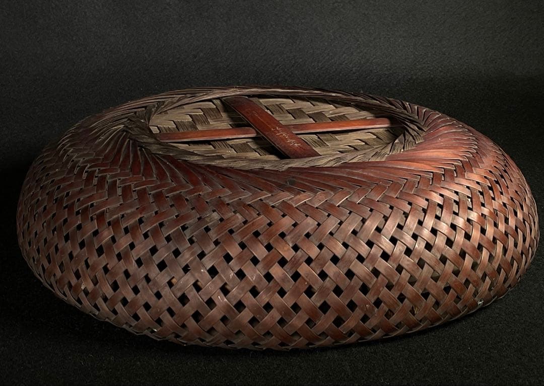 田辺竹雲斎造 竹籠 菓子籠 竹細工 茶道具 煎茶道具 径約28cm - メルカリ
