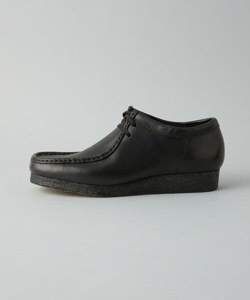 靴 Clarks Wallabee Black Leather
