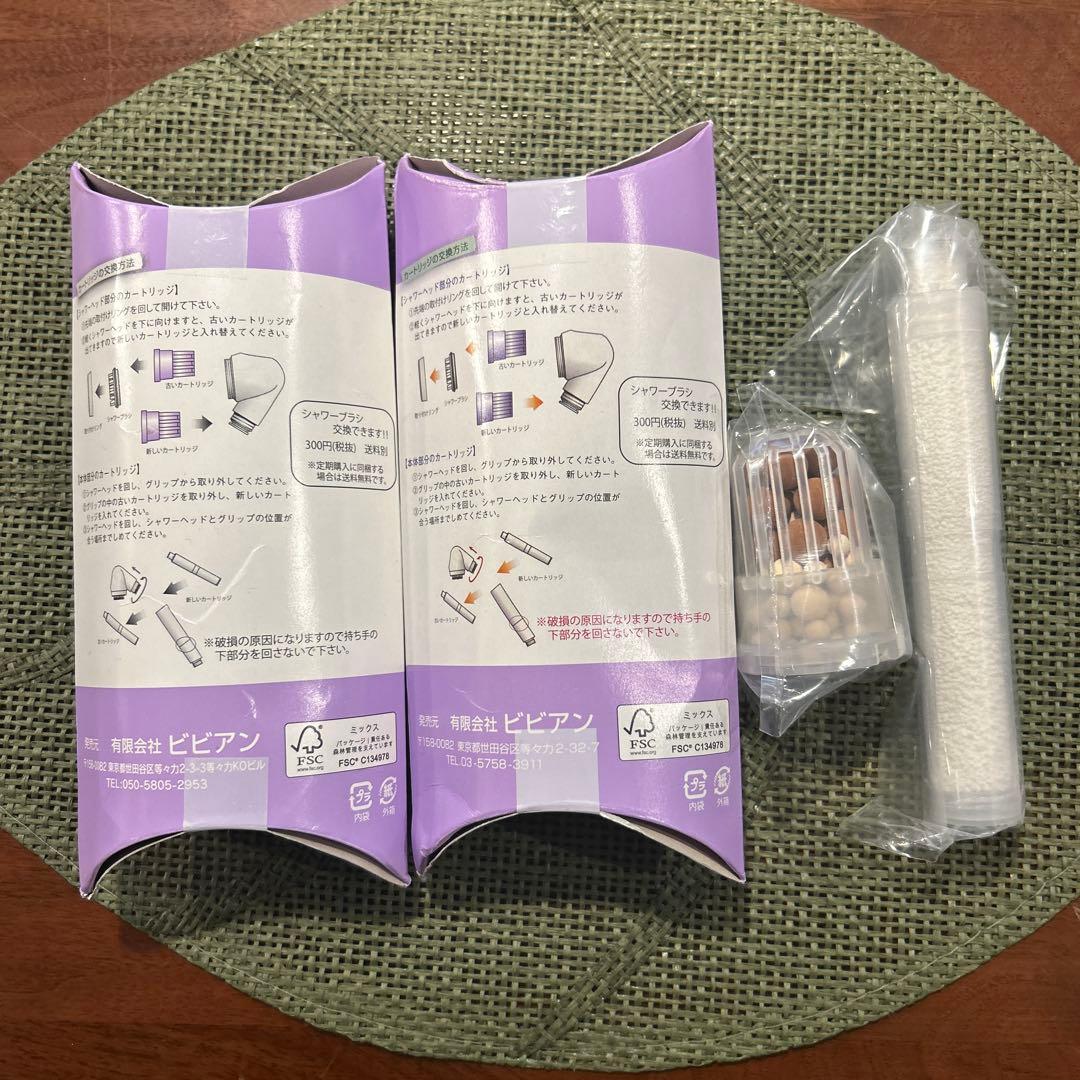 ビビアン【ガイアの水135】 シャワーヘッド用交換カートリッジ 2個セット