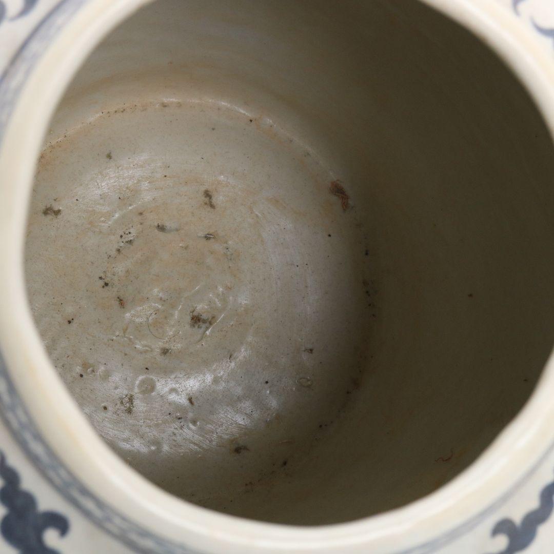 中国 青花魚藻文大壺 壷 C294