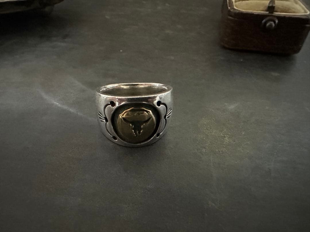 希少　激渋　アンティーク　ヴィンテージ　リング　925 シルバー バッファロー