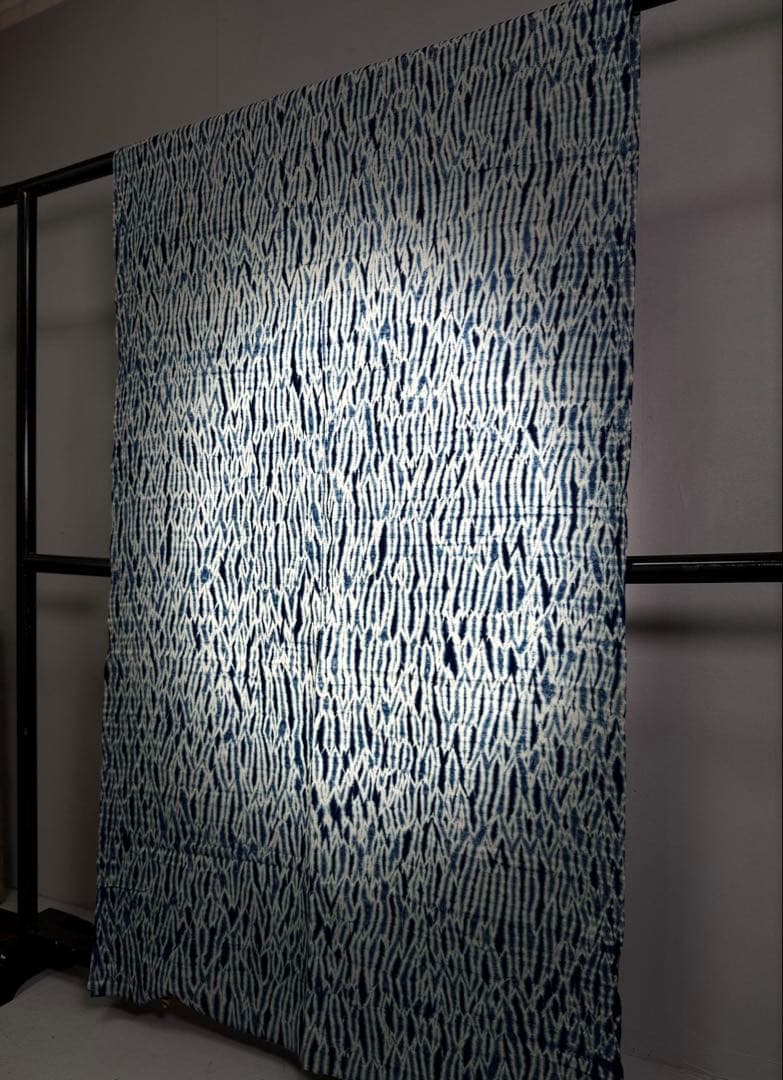 N36「有松鳴海絞り」藍染絞り作家 片野かほり 国産天然藍染 個展出品