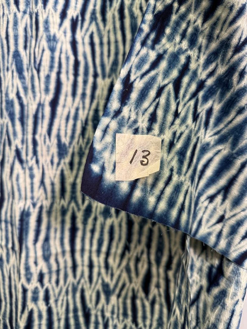 N36「有松鳴海絞り」藍染絞り作家 片野かほり 国産天然藍染 個展出品
