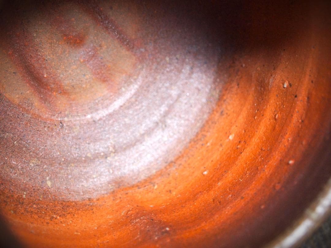 人気作家★中村真【師：中村六郎・金重道明】備前（窯変）湯のみ★共箱