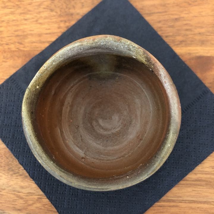 中村六郎 備前酒呑 備前焼 供箱 共布 栞付き