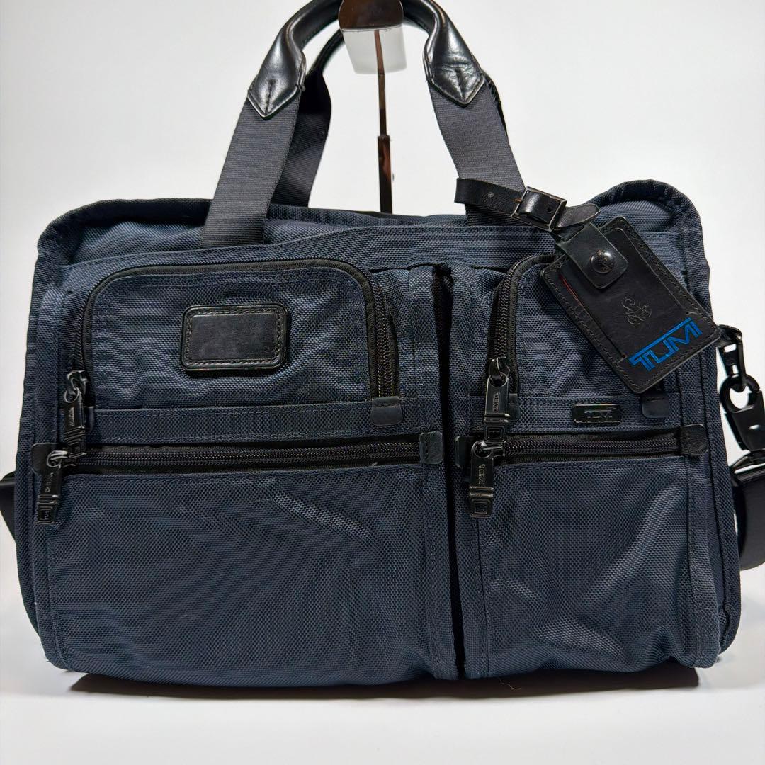【美品】【希少】トゥミ　ビジネスバッグ　2way ソフネットコラボ　ネイビー