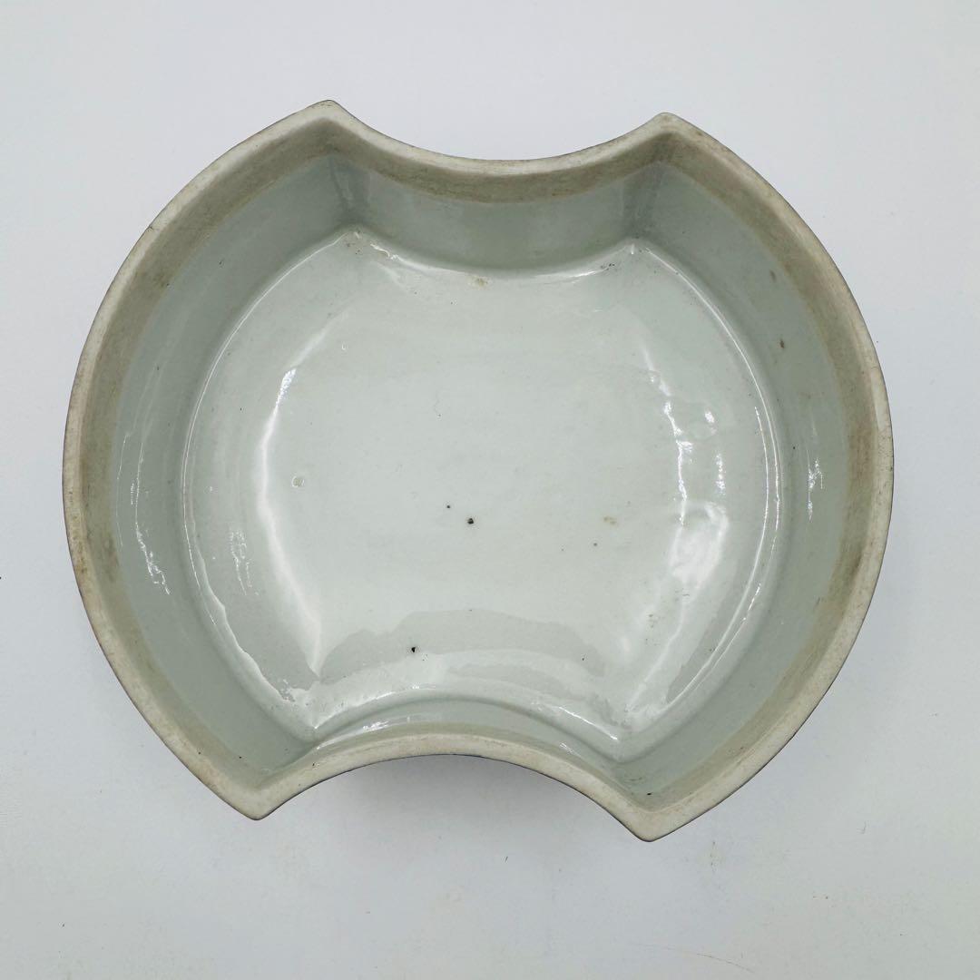 伊万里焼 文銅型染付波千鳥蓋物 陶芸】骨董 アンティーク インテリア