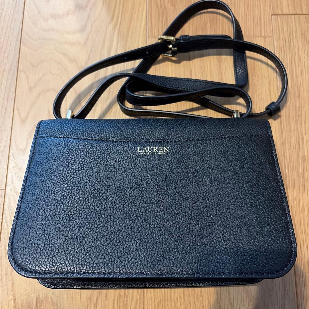 Lauren Ralph Lauren ブラック ショルダーバッグ
