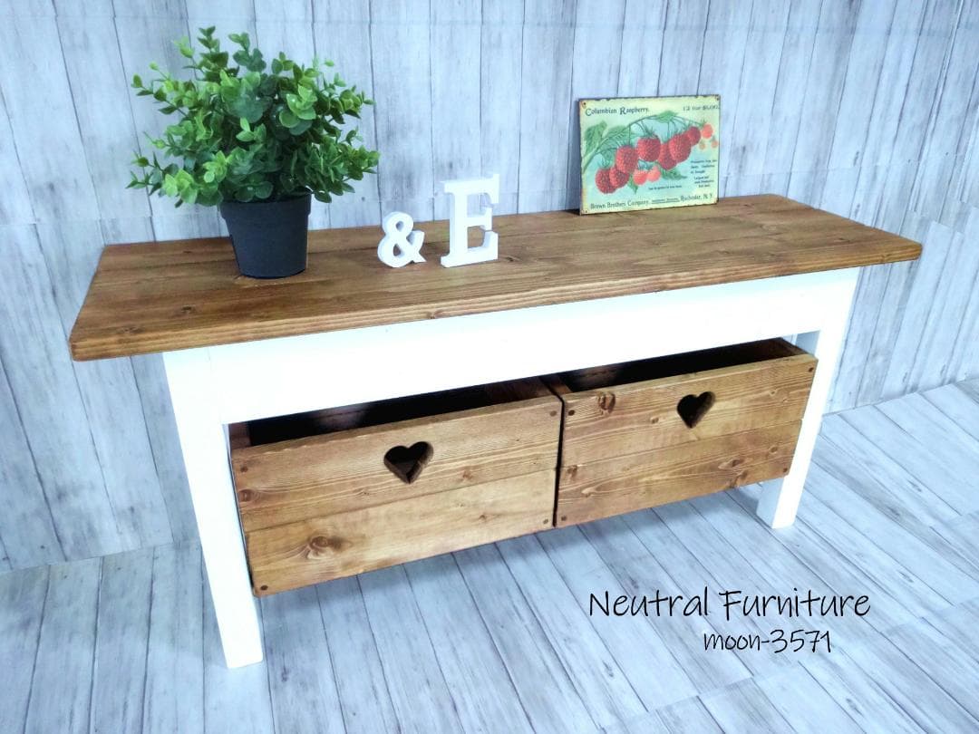 安く 買うハンドメイド - ハンドメイド 2人掛けベンチ ハートボックス