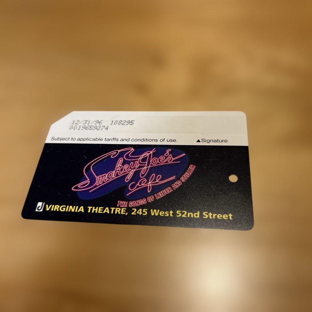 使用済ニューヨーク地下鉄メトロカード ブロードウェイミュージカル