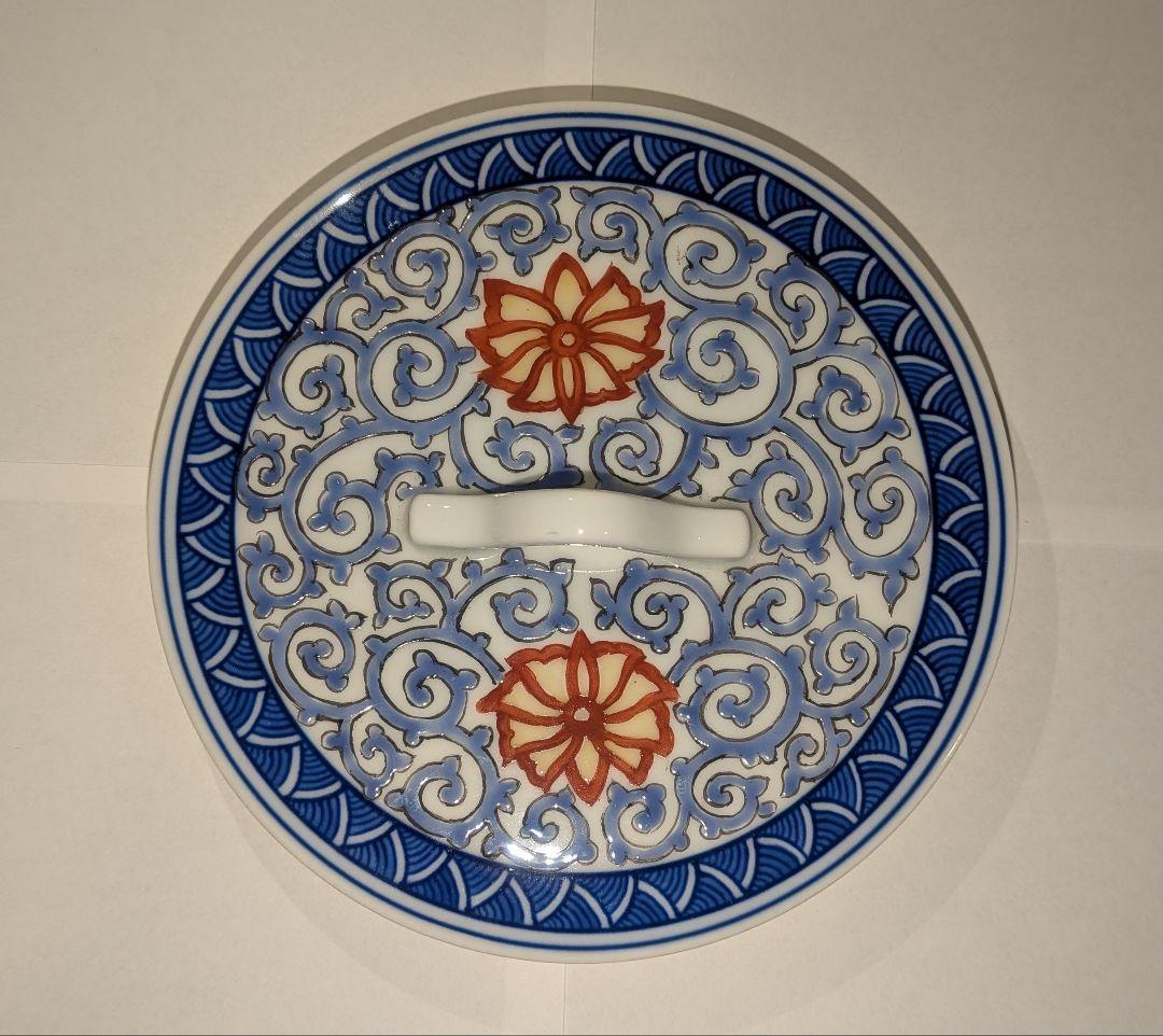 館林貞夫』古琳庵窯 間取山水 水指 茶道具 共箱共布栞