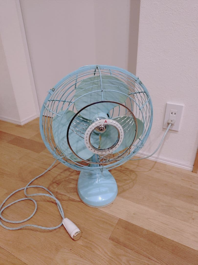 三菱　扇風機　レトロ　有線リモコン付き