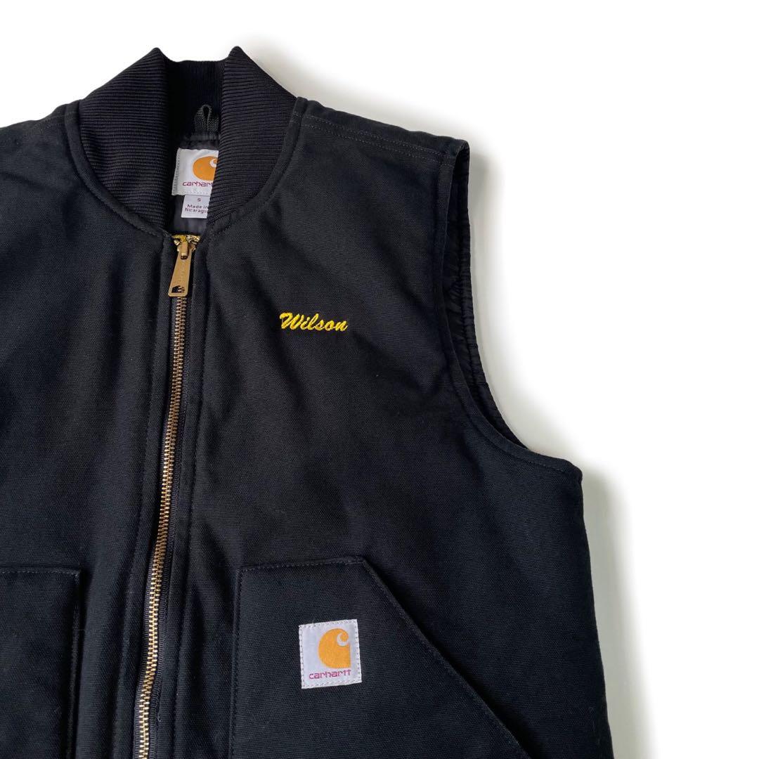 00’s Carhartt ダックベスト ワーク ブラック 企業系 カーハート