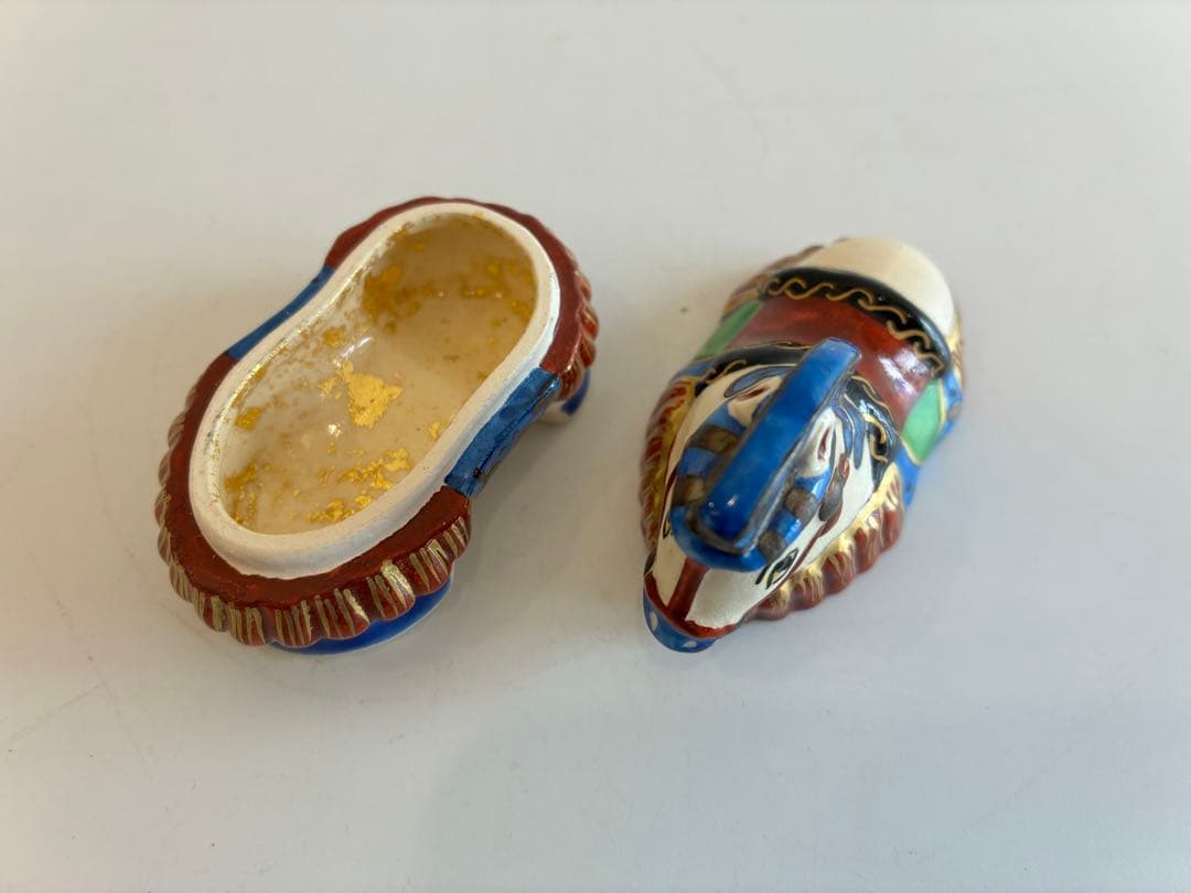 新春干支午年 馬形 香合 陶器製 加藤利昇窯作 美術品・アンティーク・