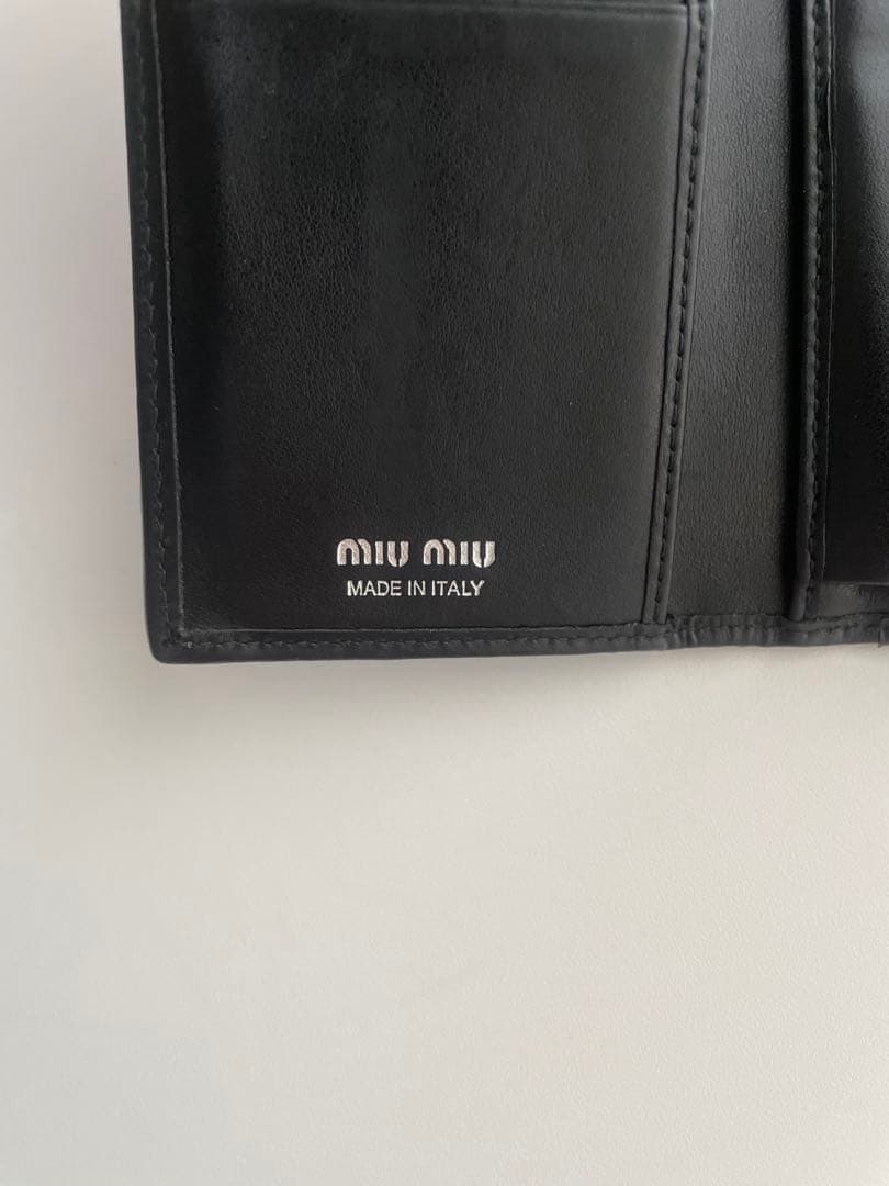 Miu Miu Embroidered Denim Wallet