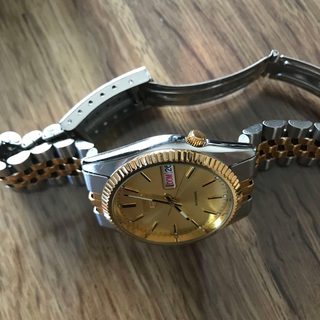 セイコー5 デイデイト 自動巻き 7S26-0500 裏スケ コンビ