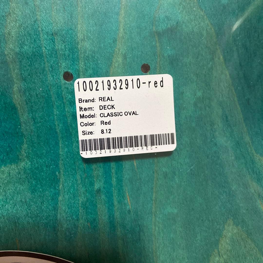 REALスケートボードデッキ 8.12 グリップテープ付き