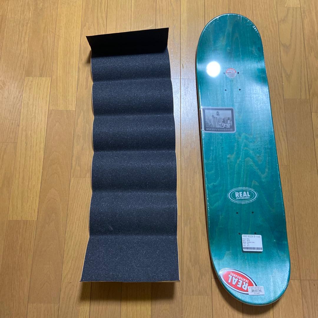 REALスケートボードデッキ 8.12 グリップテープ付き