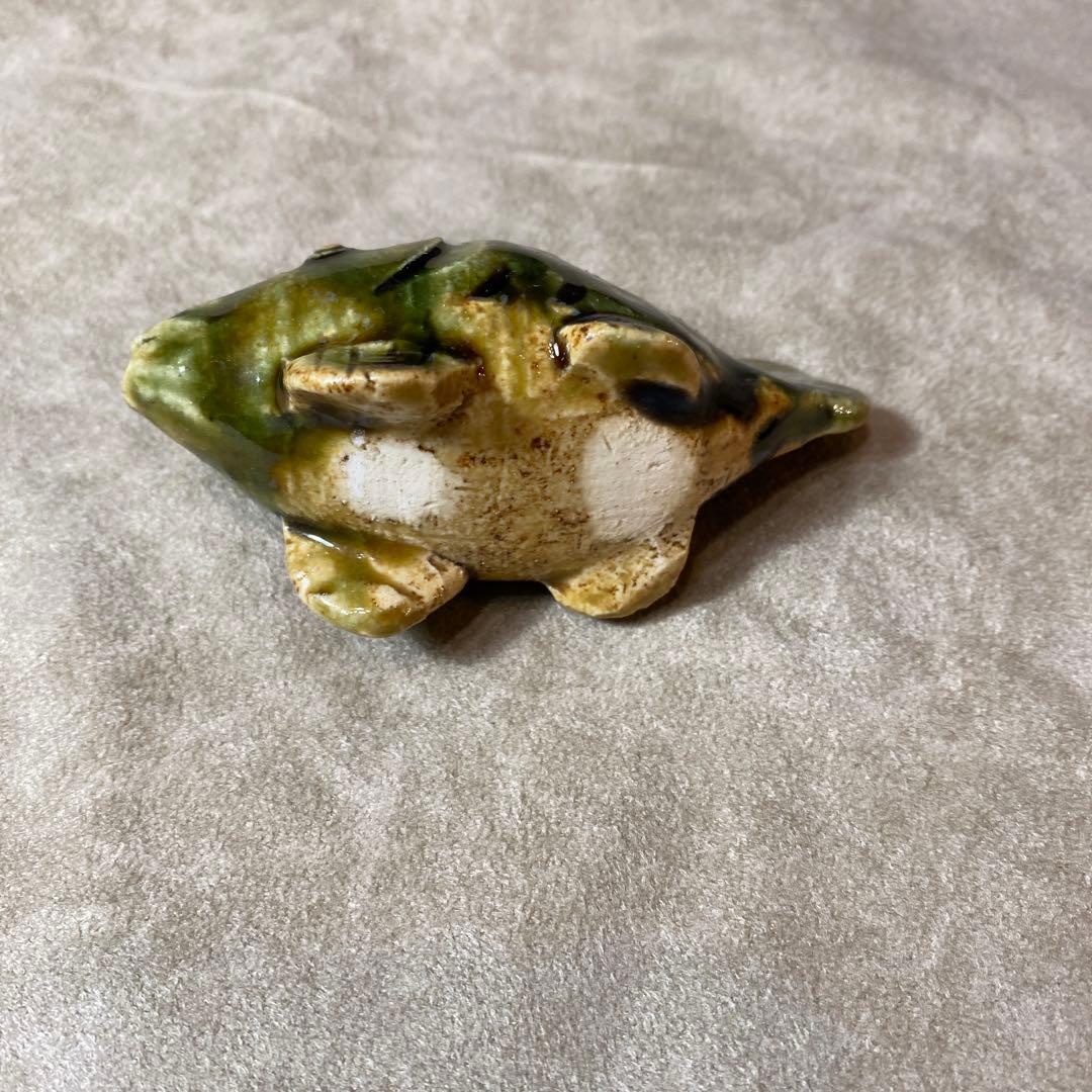 書道水差し、織部水滴 織部書道水差し、水滴