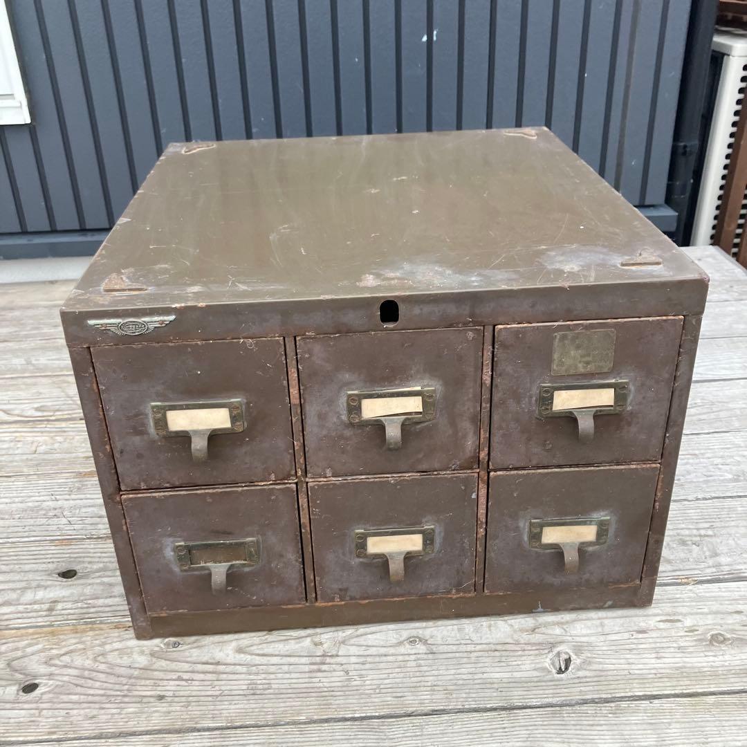 昭和レトロ クロガネ インダストリアル 6段スチールラック 収納