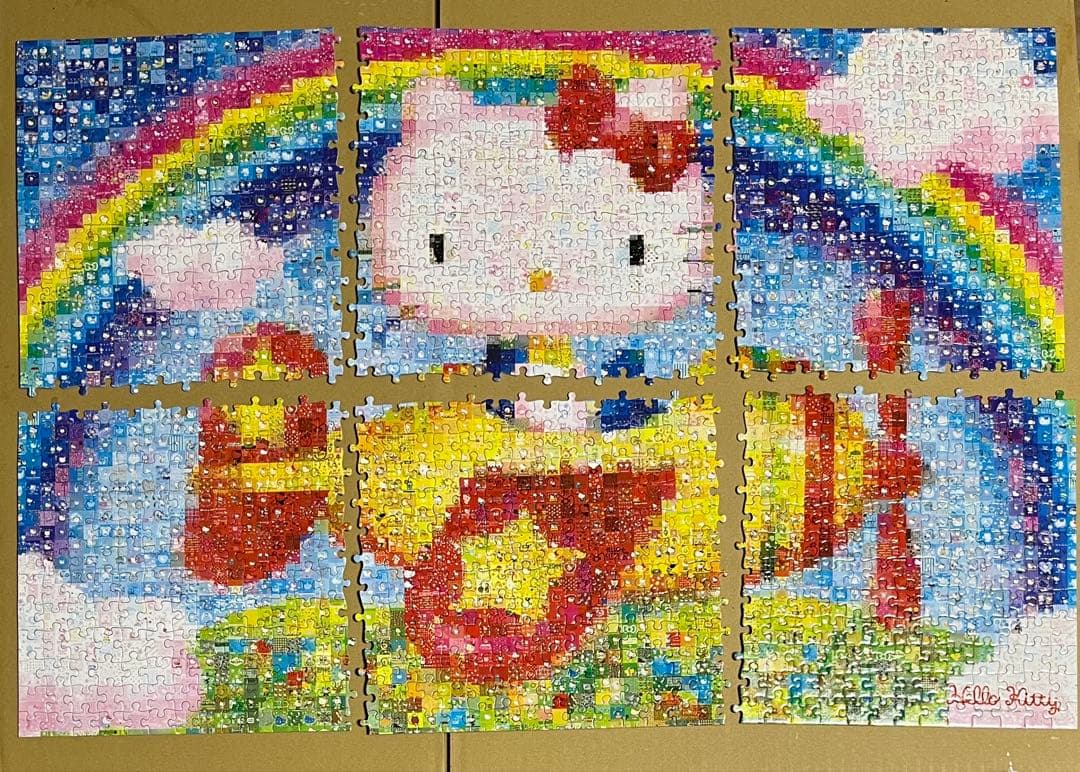 ジグソーパズル モザイクアート ハローキティーの遊覧飛行 - メルカリ