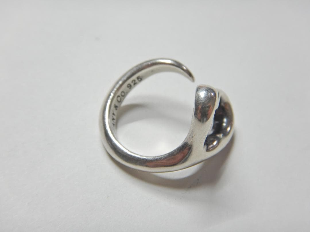 う*い様 ティファニー オープンハート シルバーリング SV925 10号