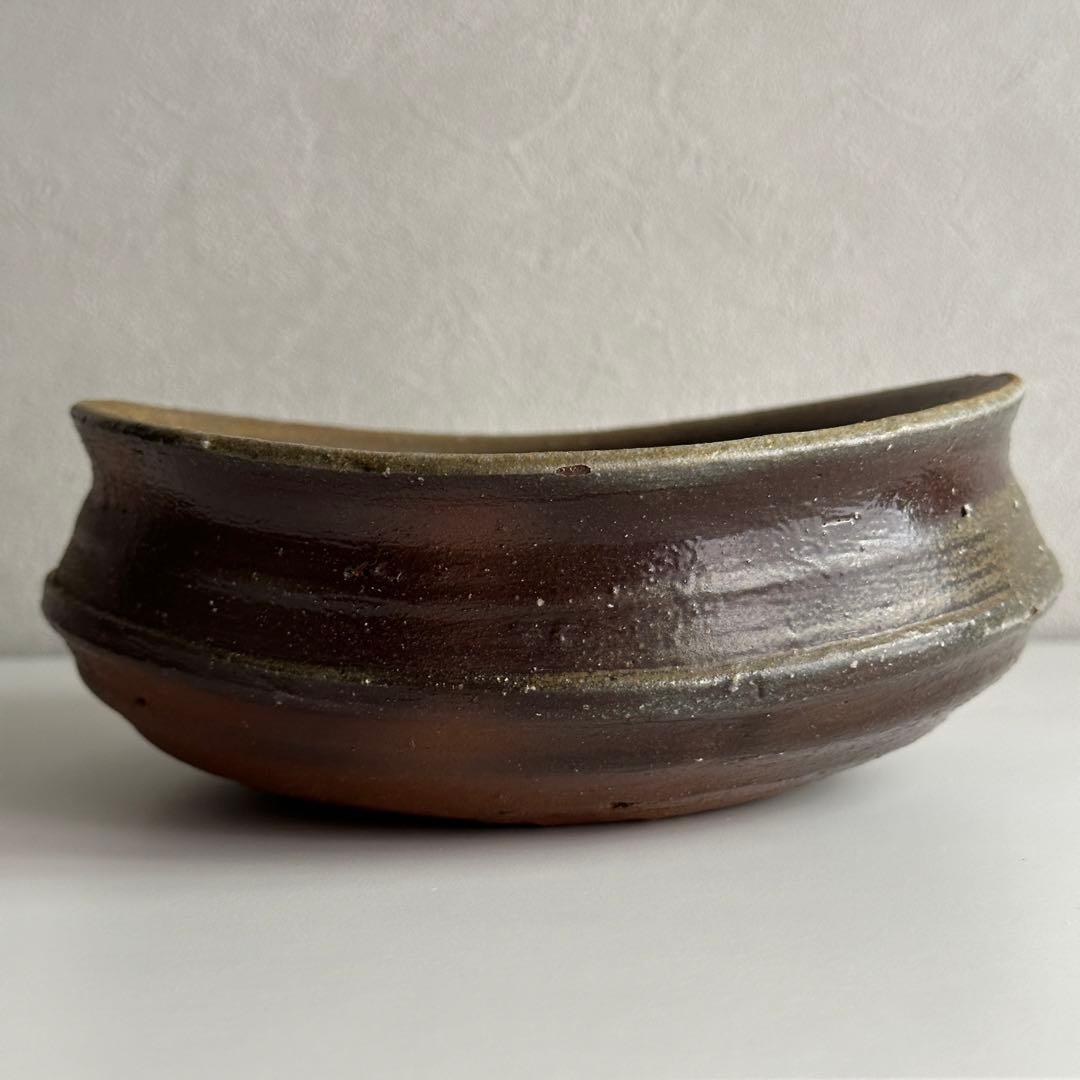 原田拾六  備前 皿 鉢 牡丹餅 共箱 直しあり