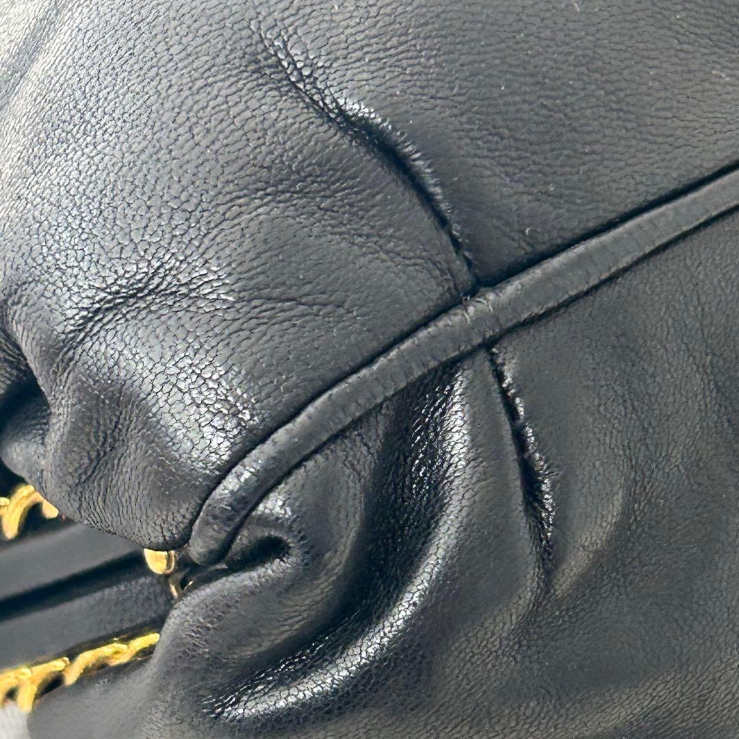 CHANEL シャネル ショルダーバッグ レザー がま口 フリンジ