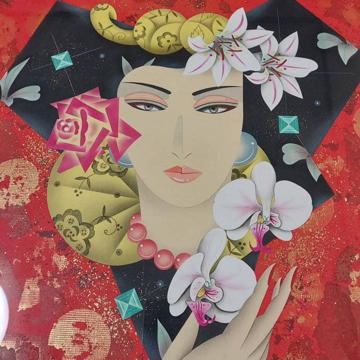 谷川泰宏 絵画 夜紅 原画 ミックスメディア - メルカリ