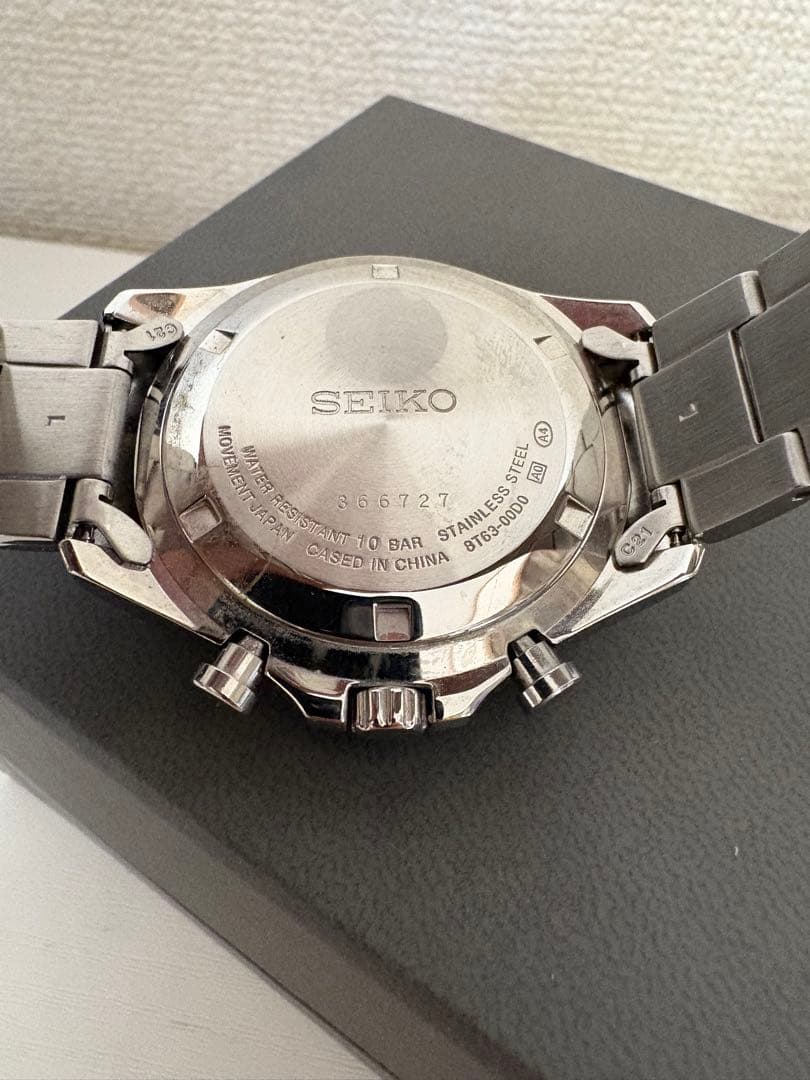 SEIKO クロノグラフ SBTR027 ブルーグレーメタリック