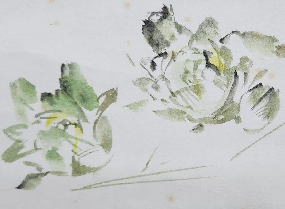 ふきのとう】寺井重三 2676 蕗の薹 掛け軸 肉筆 美術品・アンティーク