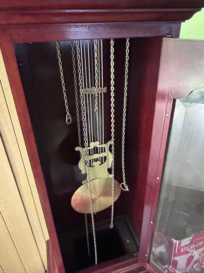 [お引取りまたは着払い限定] 木製柱時計 　ドイツTempusFugit社製