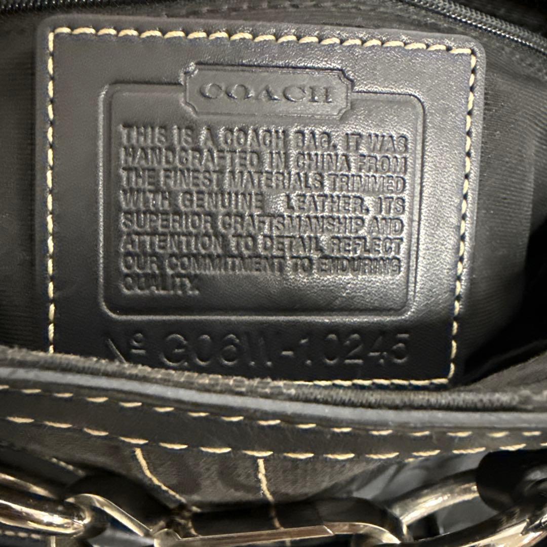 COACH コーチ ハンドバッグ シグネチャー ジャッキー 10245 黒