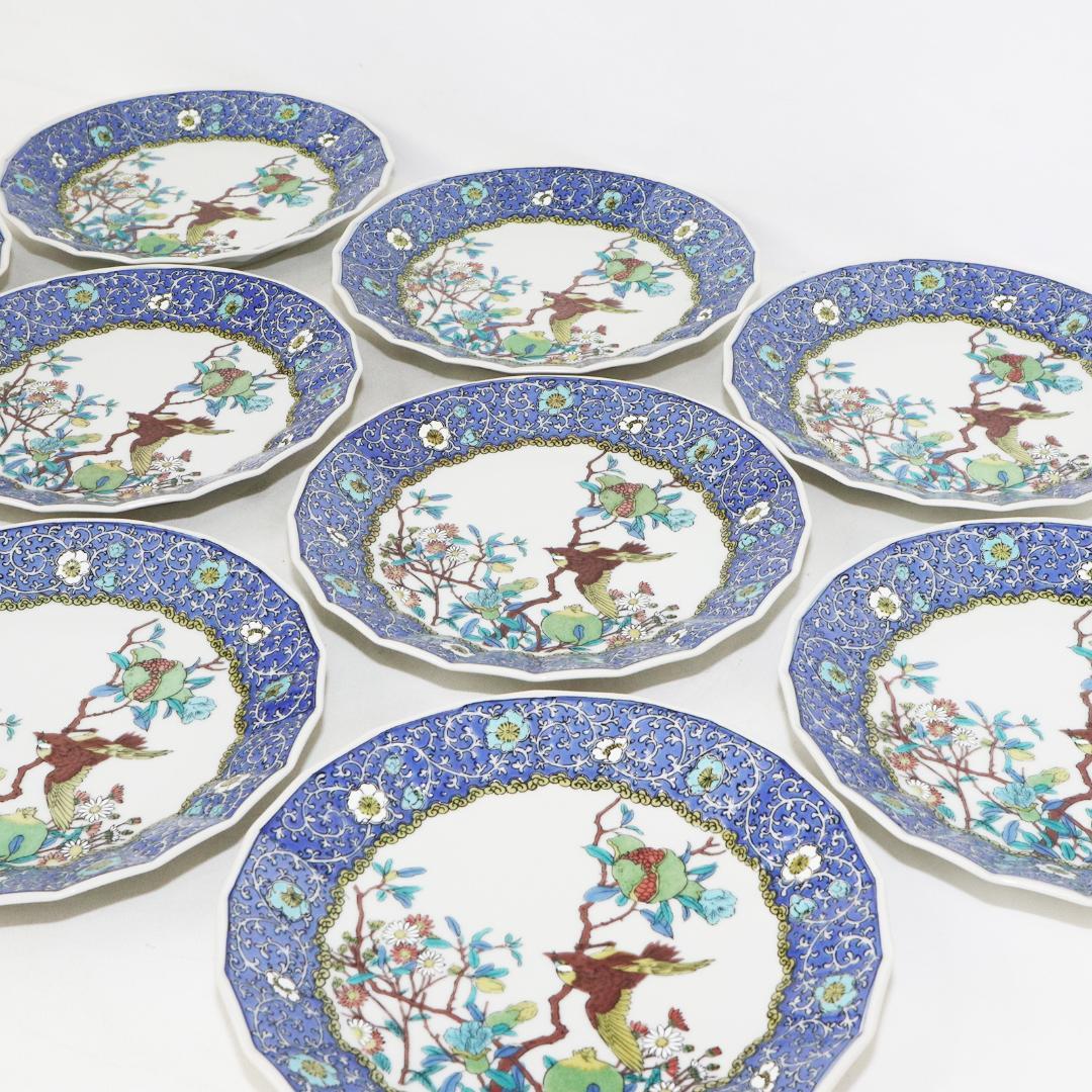 九谷焼 静岳作 皿揃 10客 木箱