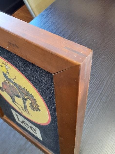 Lee リー デニムバナー 木製額縁 看板 「激レア」 ノベルティグッズ