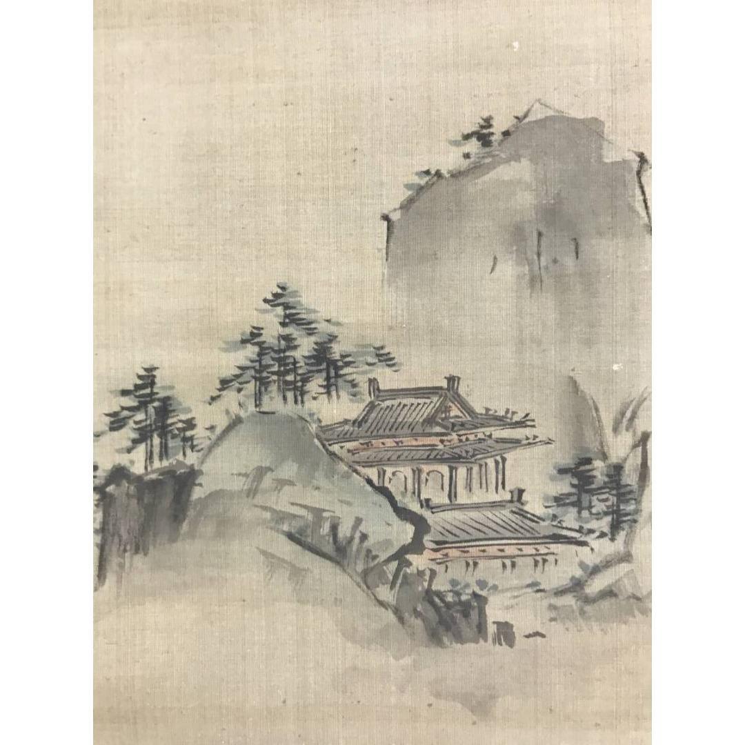 真作/狩野常信/蓬莱山図/山水図/祝掛軸/正月掛軸/掛軸☆宝船