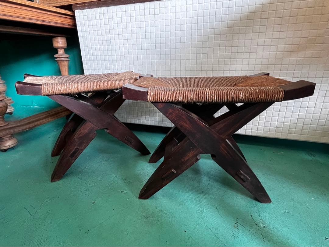 希少　松本民芸　スツール　2脚セット　民芸家具