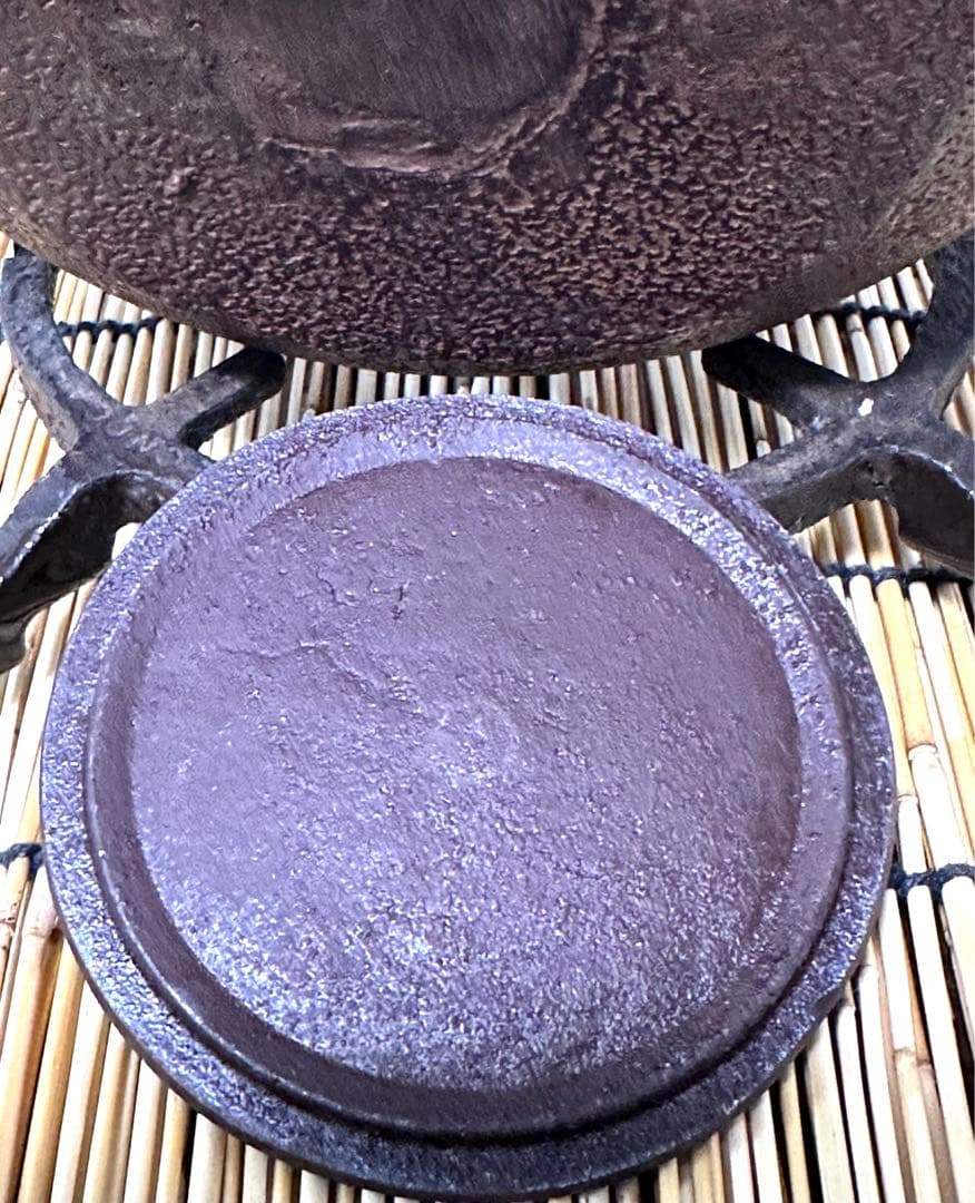 ほぼ未使用品 南部三厳堂 15型 柑橘(柿)文様 南部鉄瓶 南部鉄器 鉄瓶