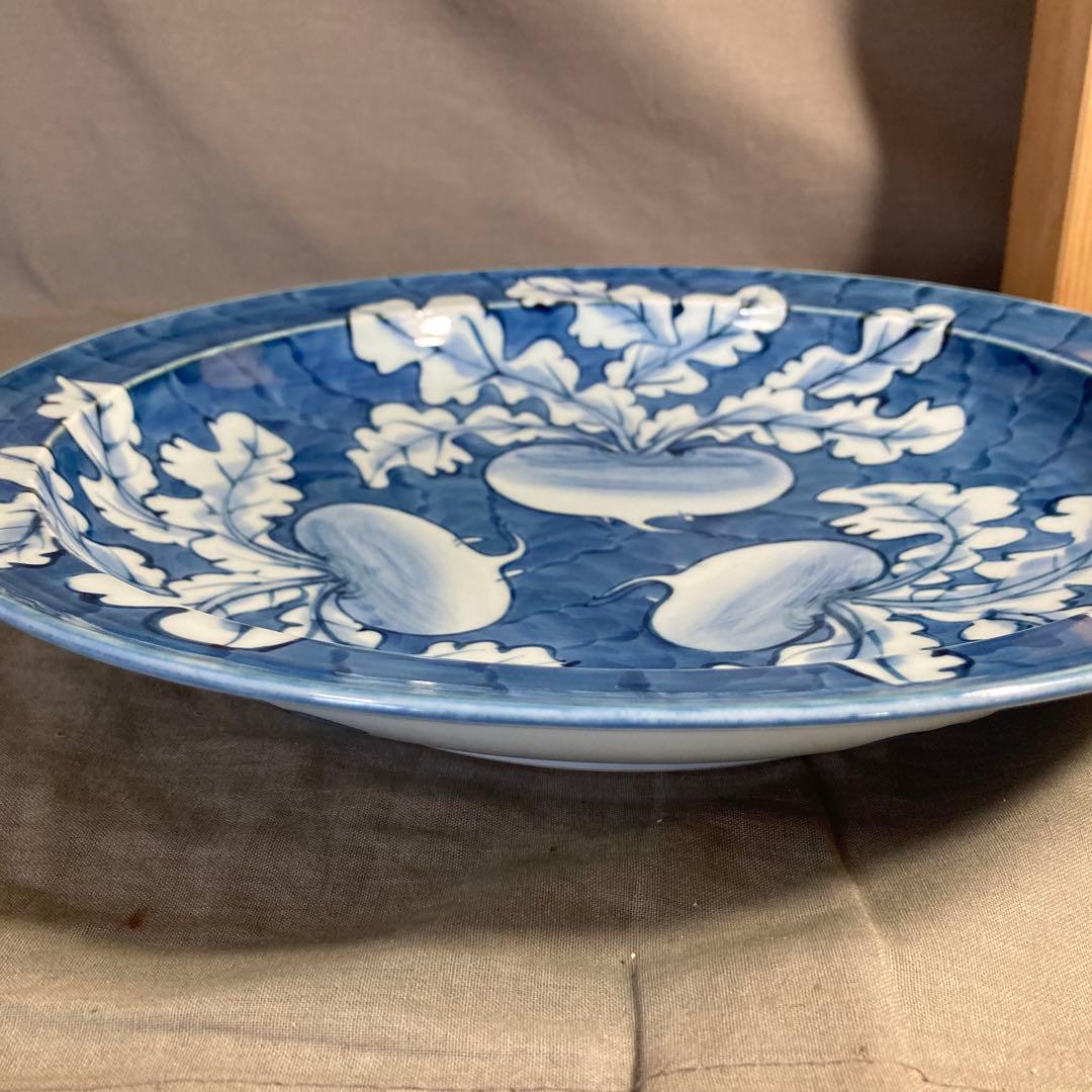 源右衛門】古伊万里の伝統 日本の名窯 舘林源右衛門作 染付濃根菜