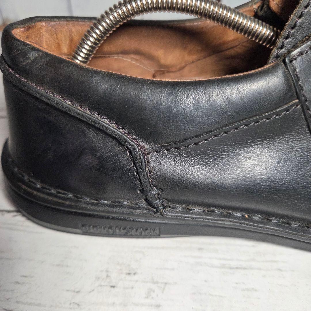 【良品】ビルケンシュトック パサデナ 43 チロリアン レザーシューズ ブラック