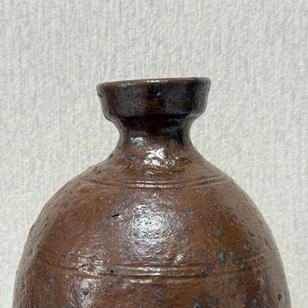 能野焼 種子島焼 徳利 花生 江戸時代 苗代川焼 黒薩摩 黒もん 古美術