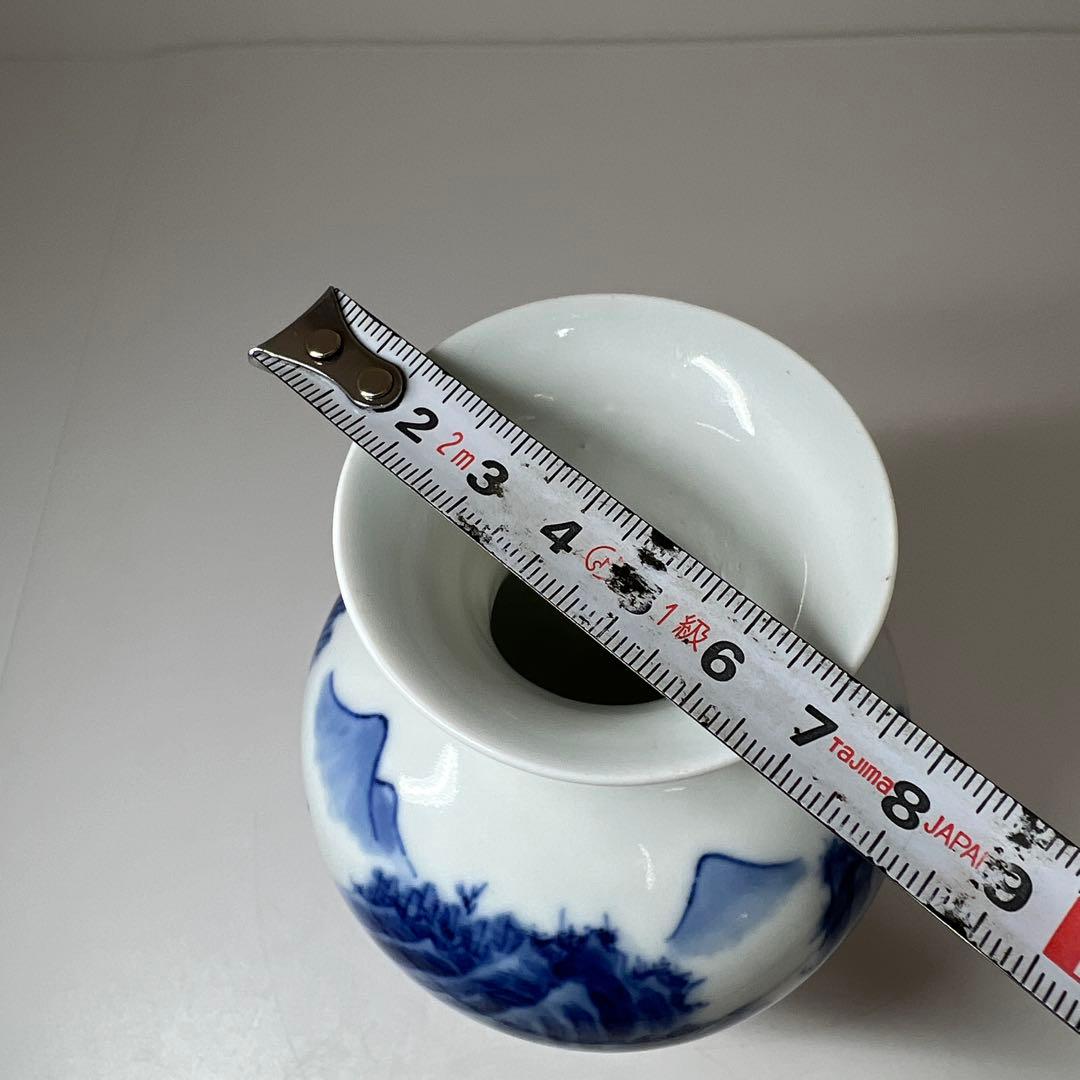 中国清時代大清康熙年製青花花瓶高さ16.7㎝ 東Y7-0605⭐︎2Fトヒサ