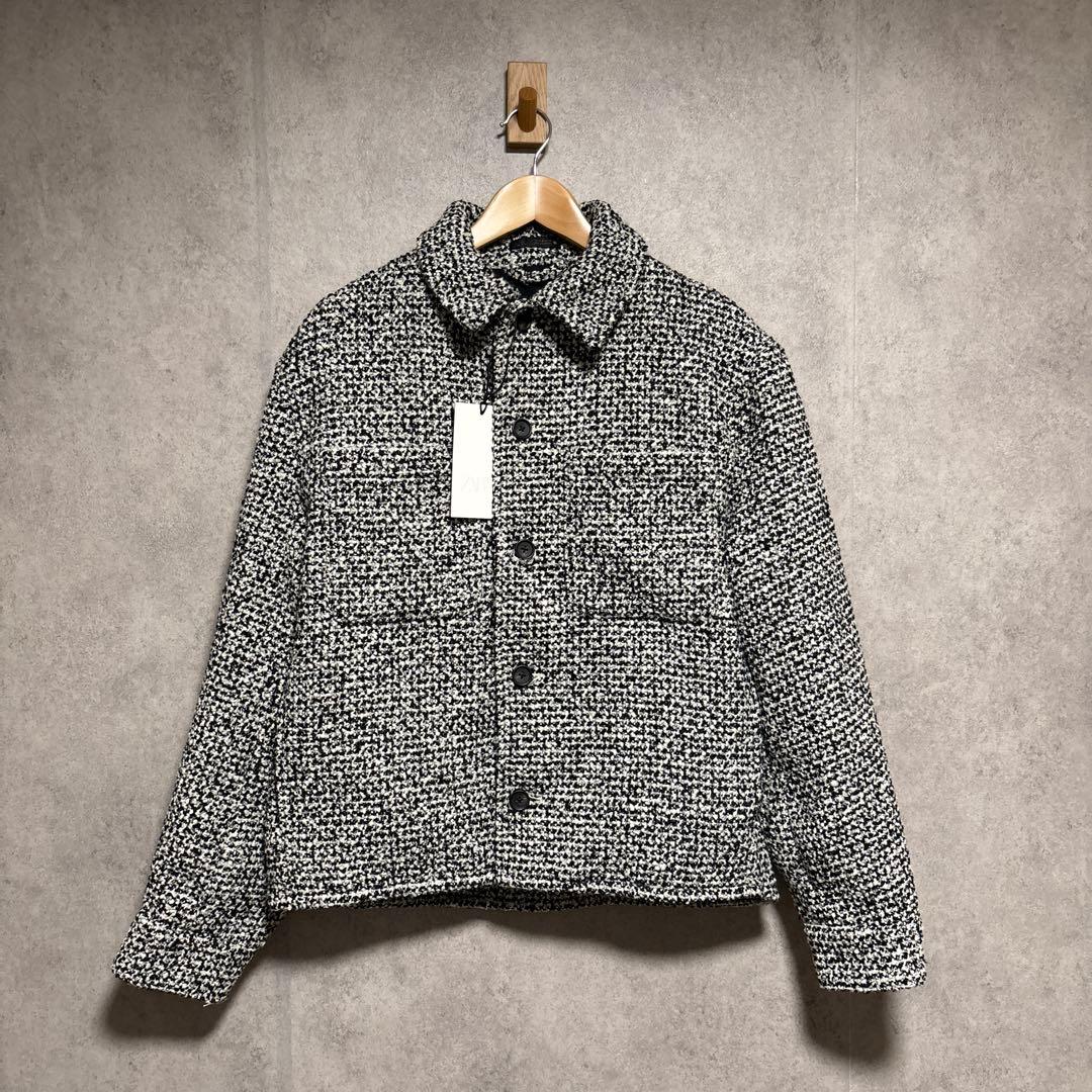 ZARA ザラ ポケット付きテクスチャードシャツジャケット M