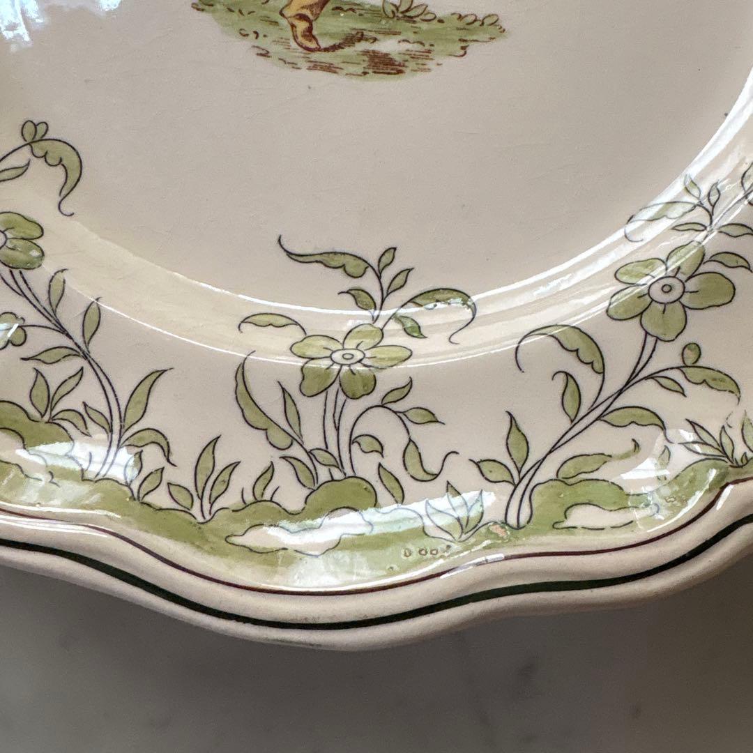 フランス アンティーク ロンシャン 古いプレート 花リム - メルカリ