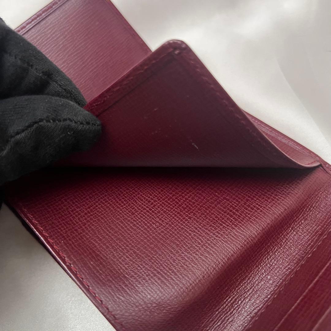 ◇極美品◇カルティエ　マストライン　コンパクト財布　グレインカーフレザー　がま口