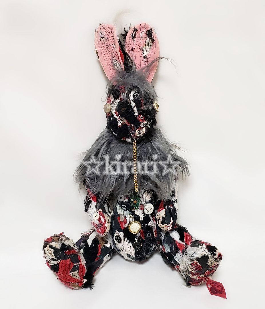 ミヤタケイコ】うさぎ 黒 ハンドメイド ぬいぐるみ アリス kawaii