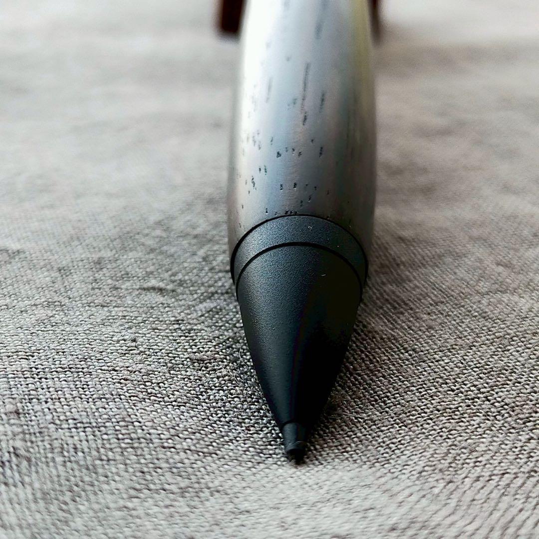 カリマンタンエボニー　ハンドメイド　シャープペン　0.5mm　天然木　シルバー