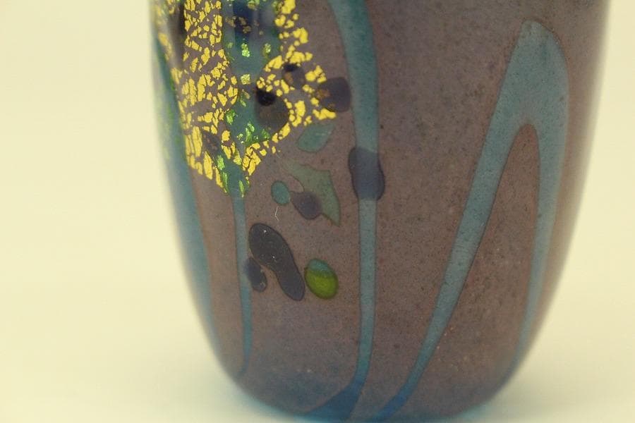 茶道具 沖縄 硝子 茶入 良蓋 仕服 揃 夏(A782)